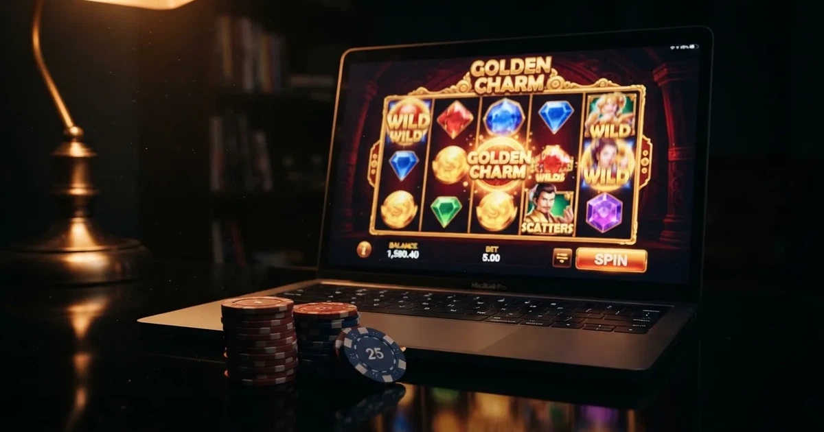 Pantalla de un casino online español con una promoción de tiradas gratis sin depósito y una tragaperra en marcha de fondo, junto al sello de licencia DGOJ visible en el pie de página