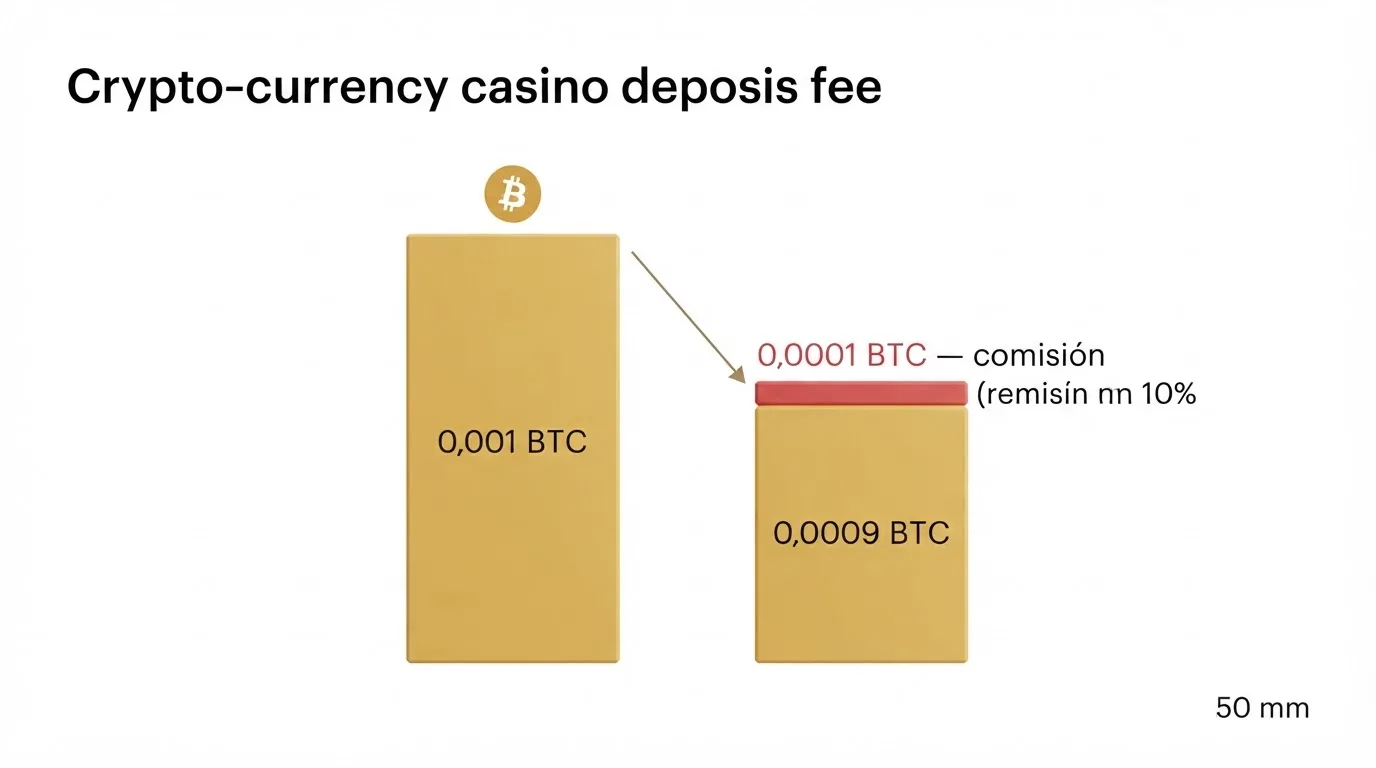 Gráfico que compara el valor de un depósito de 0,001 BTC antes y después de aplicar la comisión de red