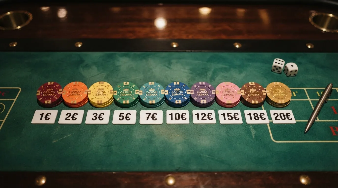 Tabla comparativa con los logotipos de los diez casinos DGOJ analizados, ordenados por depósito mínimo