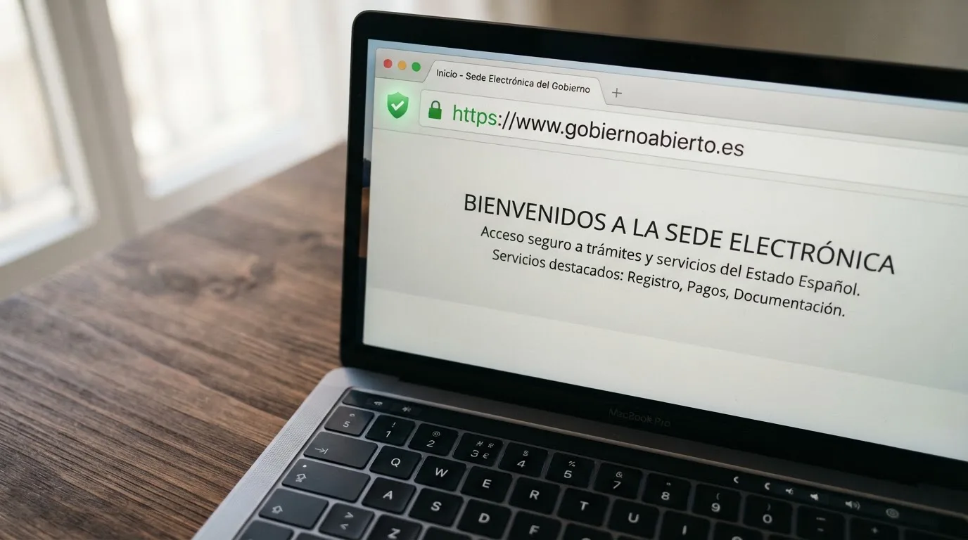 Primer plano del dominio .es y el sello de la Dirección General de Ordenación del Juego en la página de un casino online español regulado